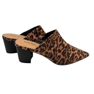 ELLEN TRACY Emma Leopard Print Mules, 9.5
